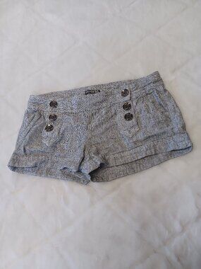 Express Sailor Style Linen Blend Micro Shorts Size 6